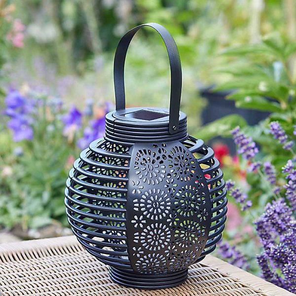 Lumină de Grădină Solară LED cu Cârlig, Efect Flacără Flicărâtoare, Negru, Metal, 78cm