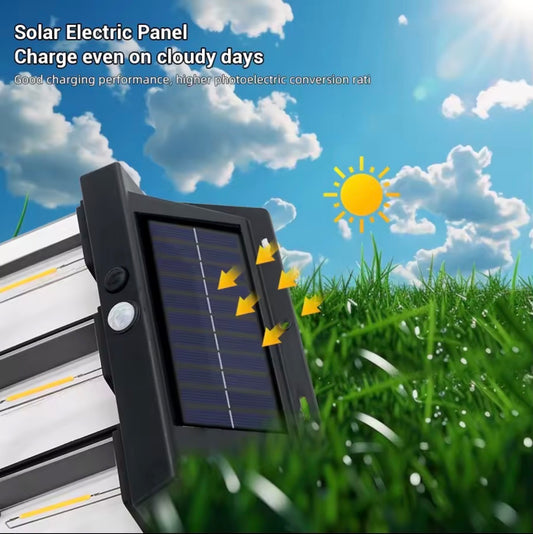 Lumină Solară cu Senzor de Mișcare, Plastic, Neagră, XF-8898, Lumină Inducție Solară