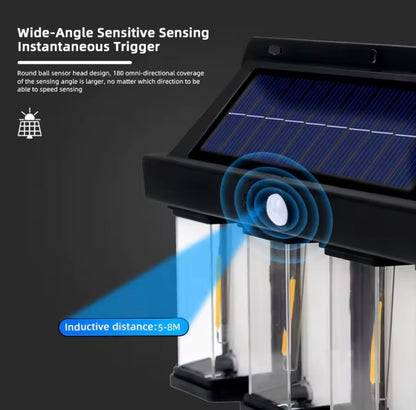 Lumină Solară cu Senzor de Mișcare, Plastic, Neagră, XF-8898, Lumină Inducție Solară