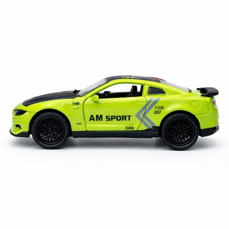 Macheta masina sport verde metal die cast, usi functionale, 15.5 x 7 cm