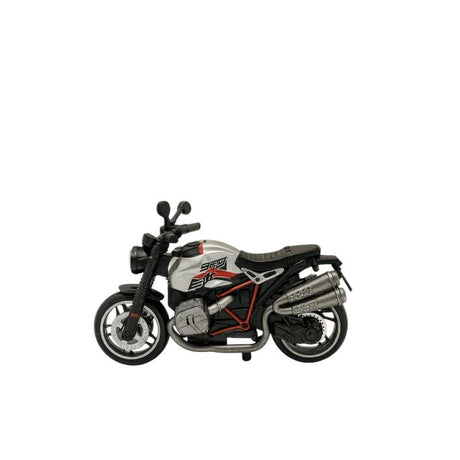 Macheta Motocicleta Bburago R nineT Urban G S Alba , Scara 1:18 Metal Copii 3+