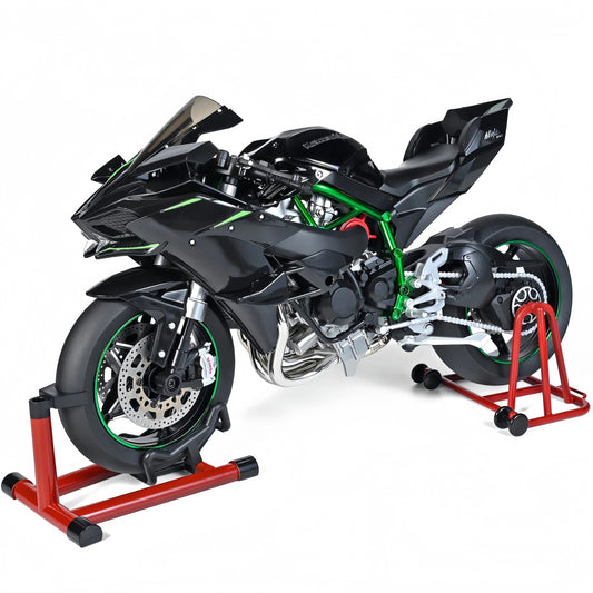 Macheta motocicleta sport 1:6 cu efecte lumini sunet si roata rotativa