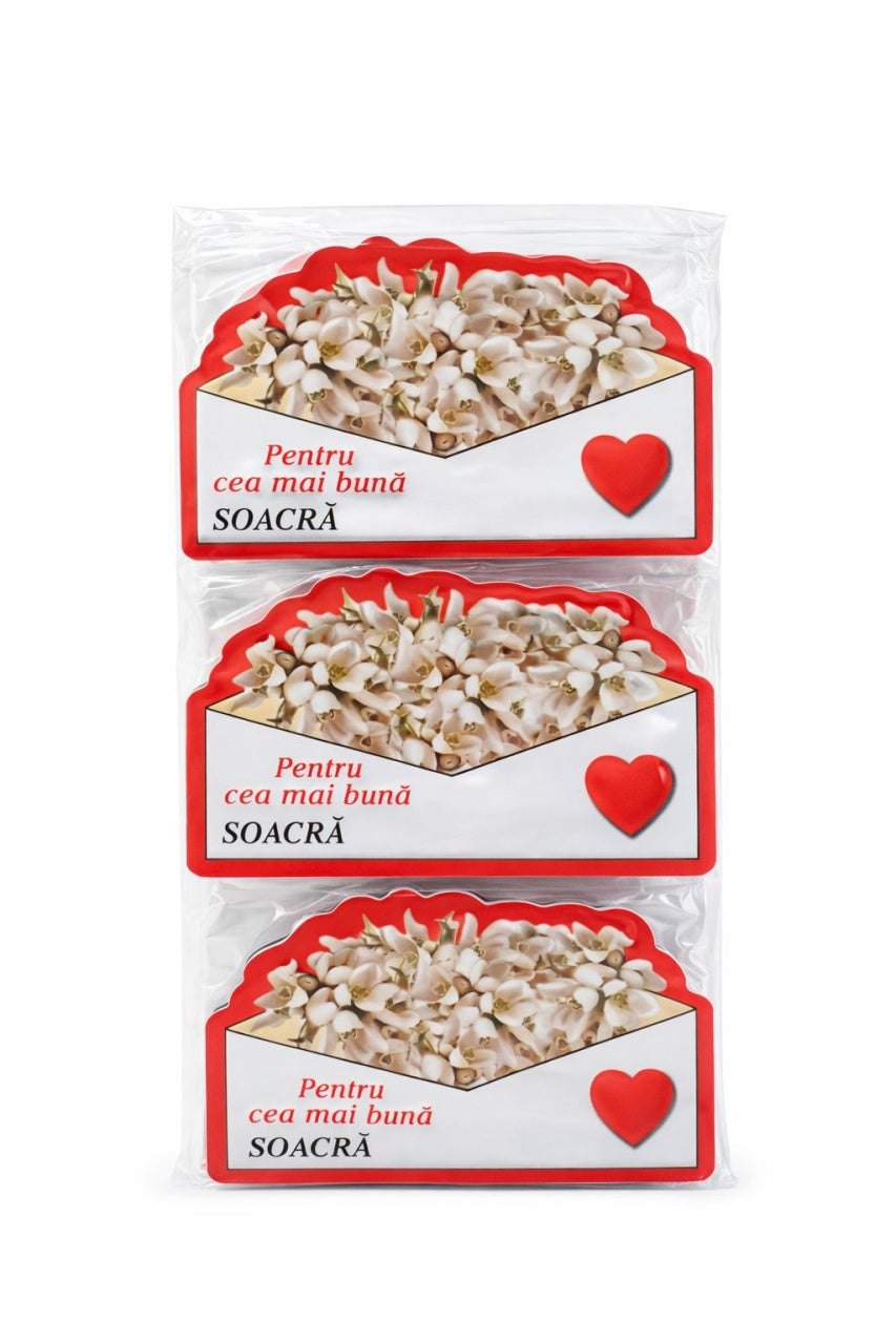 Magnet martisor cu mesaj Pentru cea mai buna soacra, cadou simbolic de primavara, 10x6cm