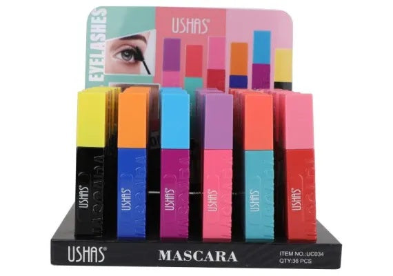 Mascara USHAS Black 13.5g , Gene Voluminoase si Alungire Spectaculoasa