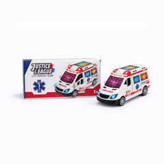 Masina ambulanta duba cu lumini 3D si sunet, City Rescue Team 14 cm