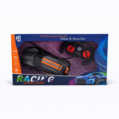 Masina cu telecomanda RC sport design racing negru cu portocaliu/negru cu albastru 30.5x21.5x7.5 cm