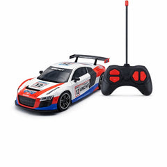 Masina cu telecomanda sport, acumulator inclus, control wireless, alb rosu, 31.5x11x15 cm