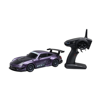 Mașină de curse metalică cu radio control, mov, 1:20, direcție stânga-dreapta, frecvență 2.4 GHz