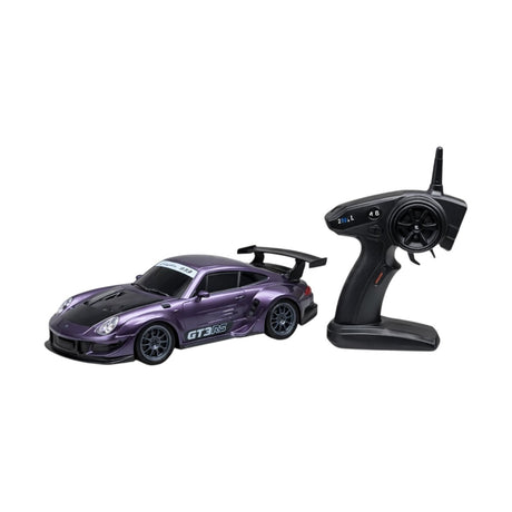 Mașină de curse metalică cu radio control, mov, 1:20, direcție stânga-dreapta, frecvență 2.4 GHz