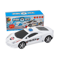 Masina de Politie cu Lumini si Muzica , 17 cm, Model Sport