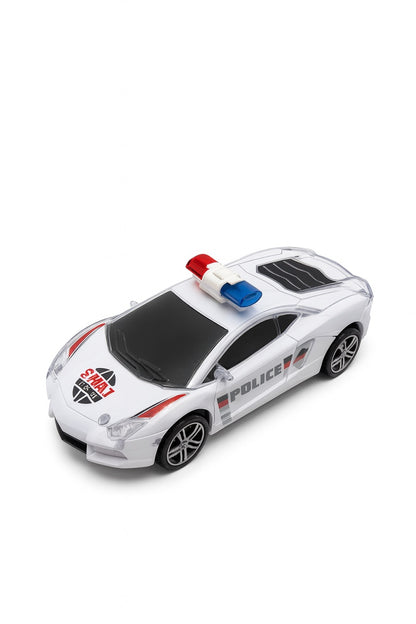 Masina de Politie cu Lumini si Muzica , 17 cm, Model Sport