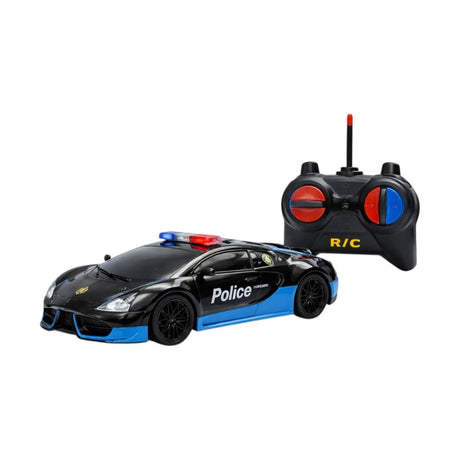 Mașină de Poliție cu Telecomandă, 3.7V, Plastic, Funcții Complete, Dimensiuni 33x13x15.5 cm