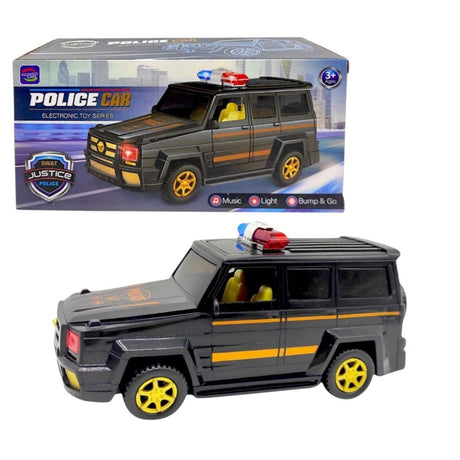 Mașină de poliție interactivă cu lumini și sunete, plastic, 23 cm
