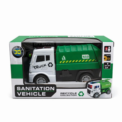Masina gunoi RC cu lumini si sunet, camion salubritate Eco Truck, copii 3+
