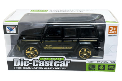 Mașină metalică die-cast, scară 1:28, cu pull-back, uși deschise, lumini și sunete, 17.5x8x9 cm