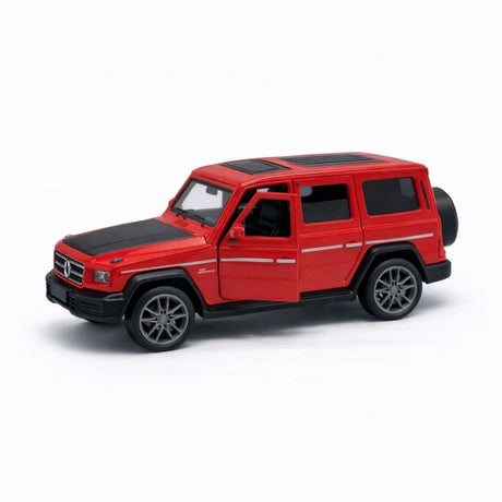 Masina metalica SUV rosie 1:36 pull back cu usi functionale
