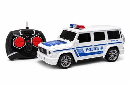 Masina politie cu telecomanda RC, SUV, lumini, control radio, albastru 27x12.5 cm