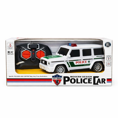 Masina politie cu telecomanda RC, SUV, lumini, control radio, verde 27x12.5 cm
