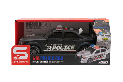 Masina Politie Jucarie 28x13 cm cu Lumini si Sunete , Model 1:16, Multifunction, Fara Baterii Incluse