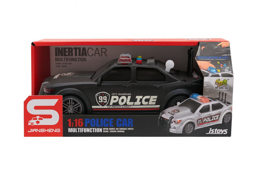 Masina Politie Jucarie 28x13 cm cu Lumini si Sunete , Model 1:16, Multifunction, Fara Baterii Incluse