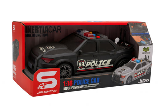 Masina Politie Jucarie 28x13 cm cu Lumini si Sunete , Model 1:16, Multifunction, Fara Baterii Incluse