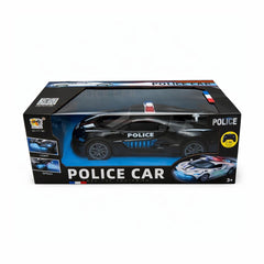Masina politie RC neagra cu efect fum, lumini si sunet, 2.4GHz, acumulator inclus