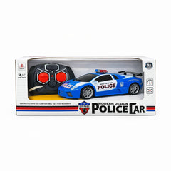 Masina politie RC sport cu telecomanda, lumini, design modern, albastru 27x10 cm