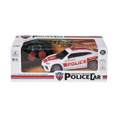 Masina politie telecomandata alb rosu 1:24 cu lumini si telecomanda 27.5cm