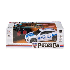 Masina politie telecomandata RC alb albastru 1:24 cu lumini si telecomanda 27.5cm