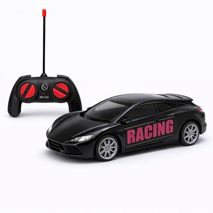 Masina RC racing neagra cu telecomanda, Racing car, model sport copii 3+