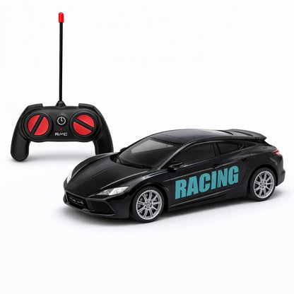 Masina RC racing neagra cu telecomanda, Racing car, model sport copii 3+