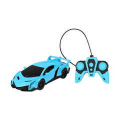 Masina sport albastra cu telecomanda cu fir, scara 1:18, Speed Racing 6+