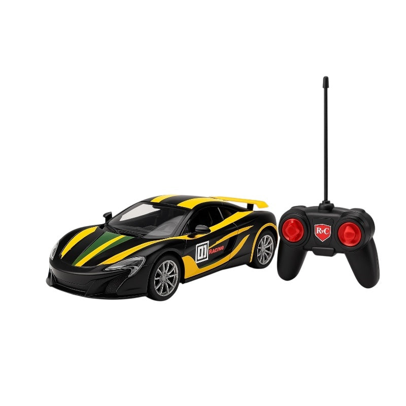 Masina sport cu radiocomanda si acumulator, model Racing 01, 31x15 cm, jucarie pentru copii