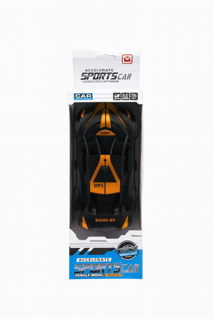Masina sport cu radiocontrol 33 cm, Accelerate Sports Car, 2.4 GHz, model negru-portocaliu