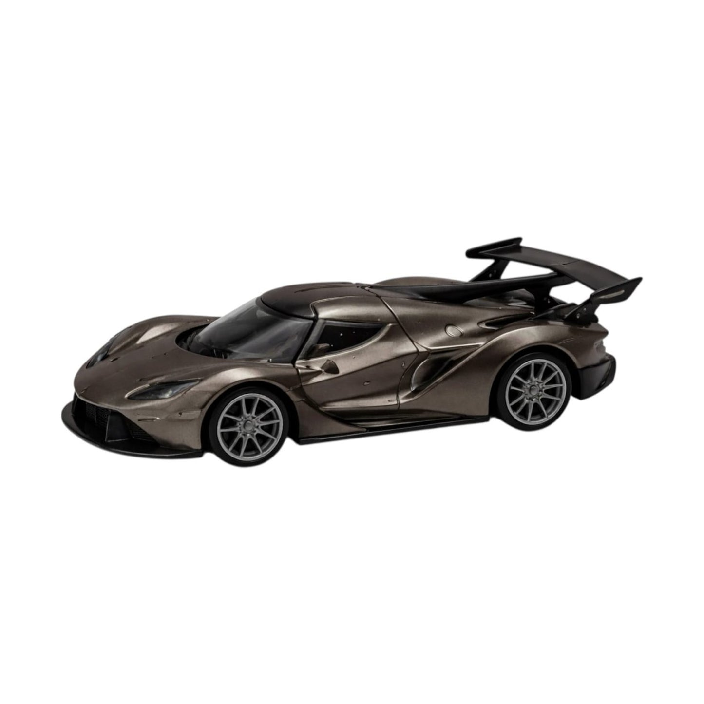 Mașină sport metalică neagră cu uși deschise, 14 cm