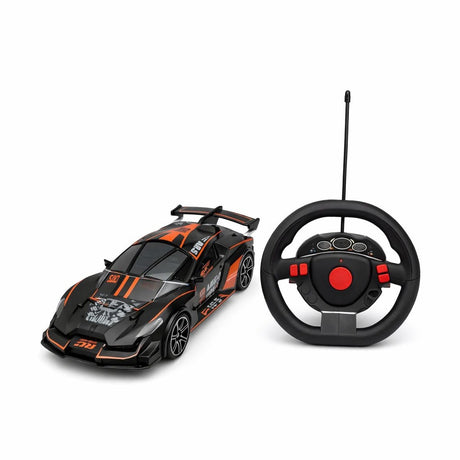 Masina telecomandata cu volan si drift, model sport negru, Famous Car Express