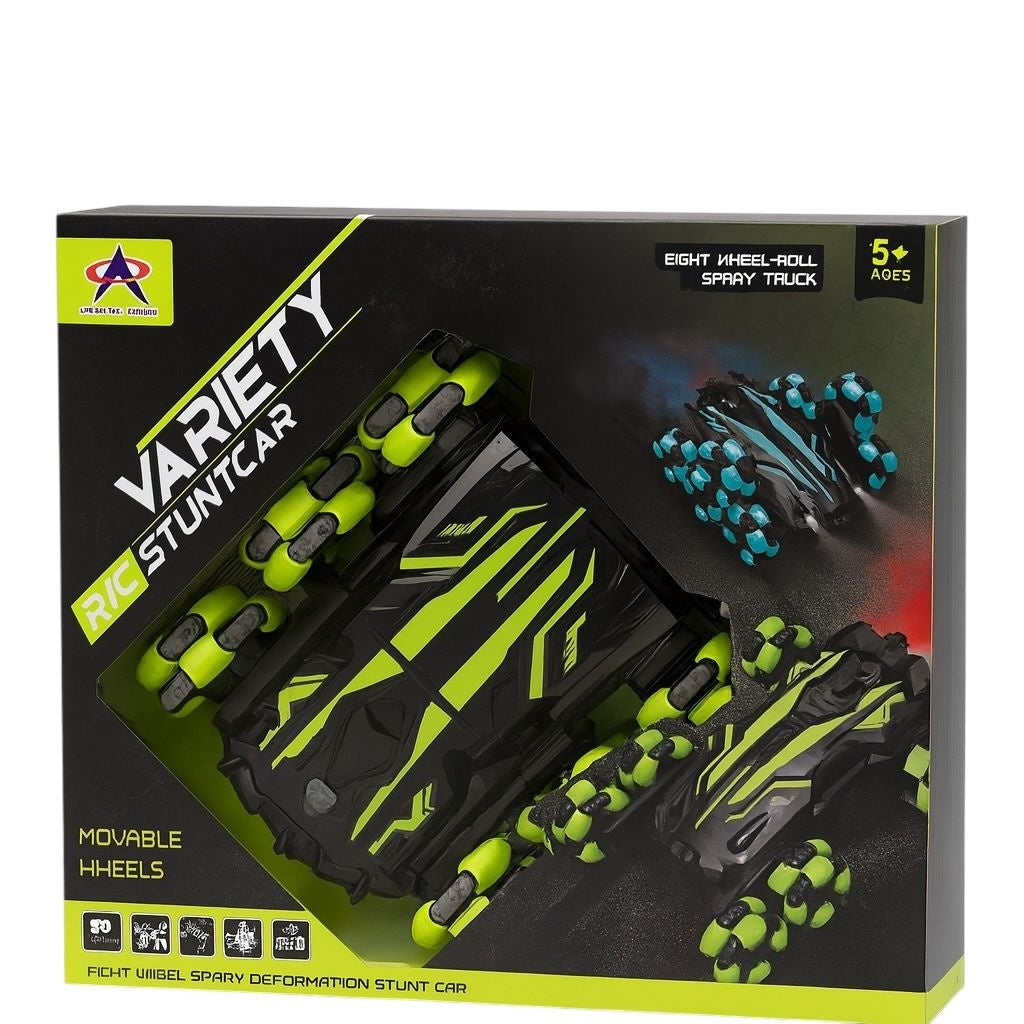 Masina Teren R C Deformabila 8 Roti Spray Stunt Car , Lumini Drift Copii 5+