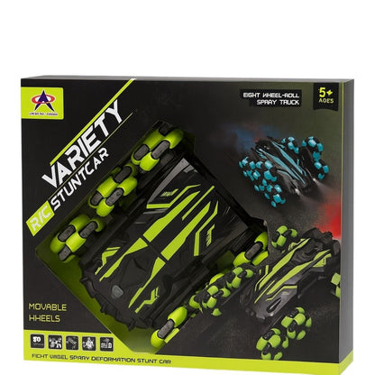 Masina Teren R C Deformabila 8 Roti Spray Stunt Car , Lumini Drift Copii 5+