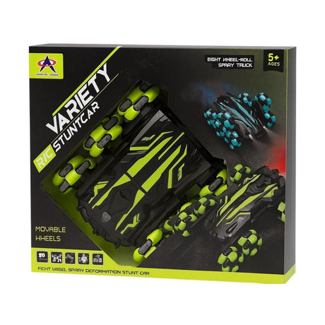 Masina Teren R C Deformabila 8 Roti Spray Stunt Car , Lumini Drift Copii 5+
