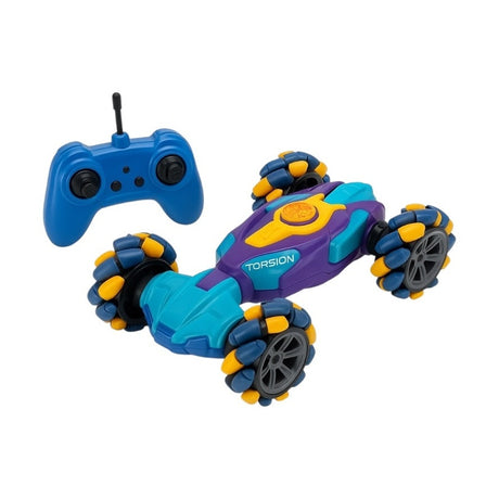 Masina Torsion Stunt cu Radiocomanda, 30x33 cm , Lumini, Sunete, Rotire 360, Drift, 4WD