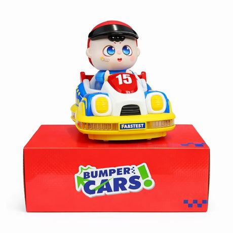 Masinuta bumper car cu figurina si lumini, jucarie interactiva copii 23 cm