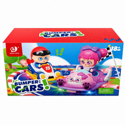 Masinuta bumper car cu figurina si lumini, jucarie interactiva copii 23 cm