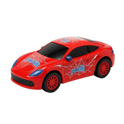 Masinuta Cartoon Car Metal , Design Sportiv Rosu Pull Back Copii 3+