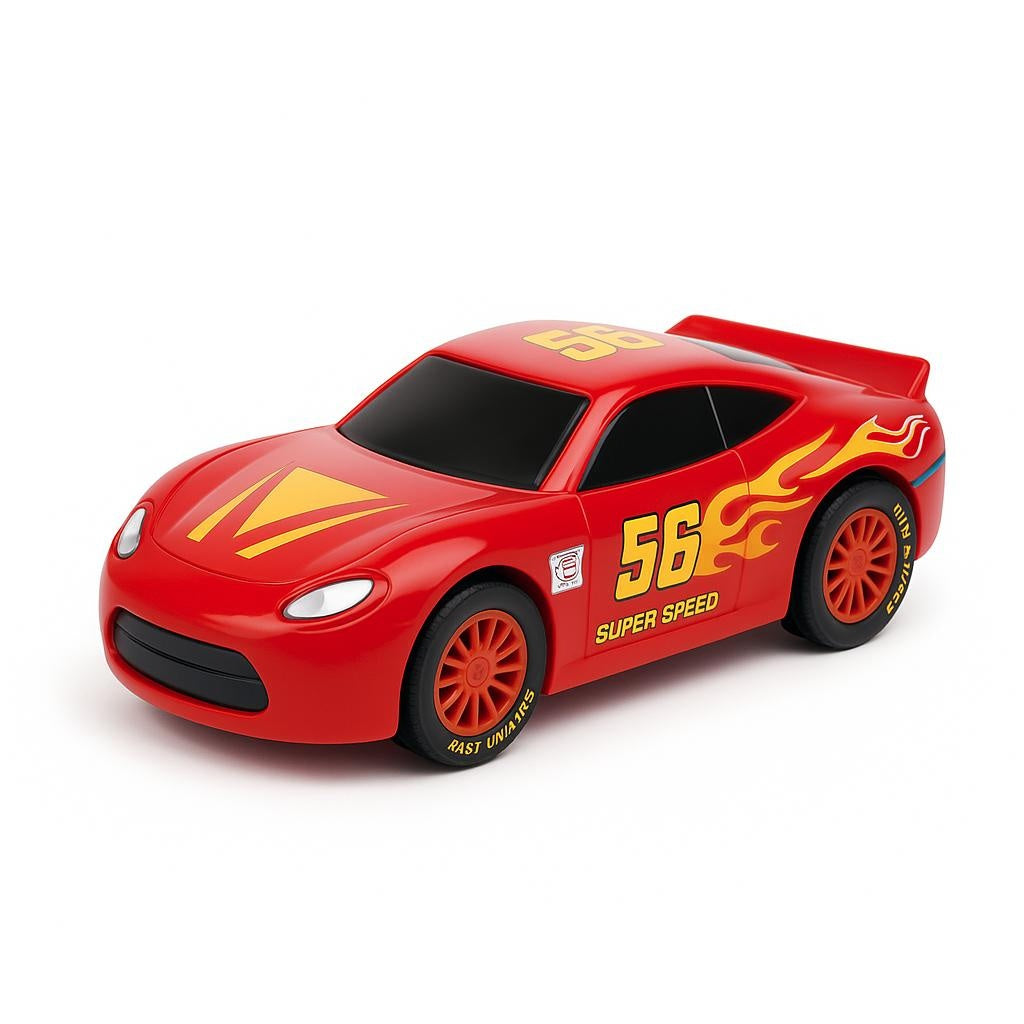Masinuta Cartoon Car Metal Super Speed , Seria Brazu Design Sportiv Rosu Pull Back Copii 3+