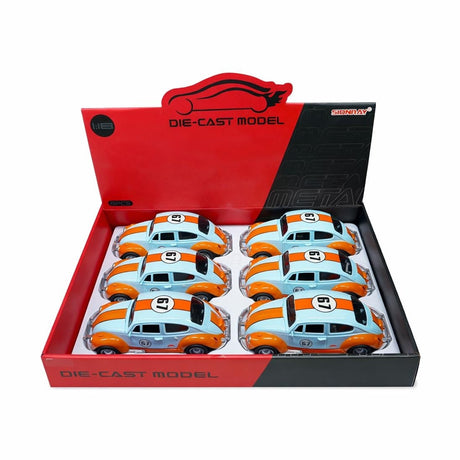 Masinuta Clasica Die-Cast Metal 1:18 Culori Combinate Cu Sunete Lumini Usi Deschise 23cm