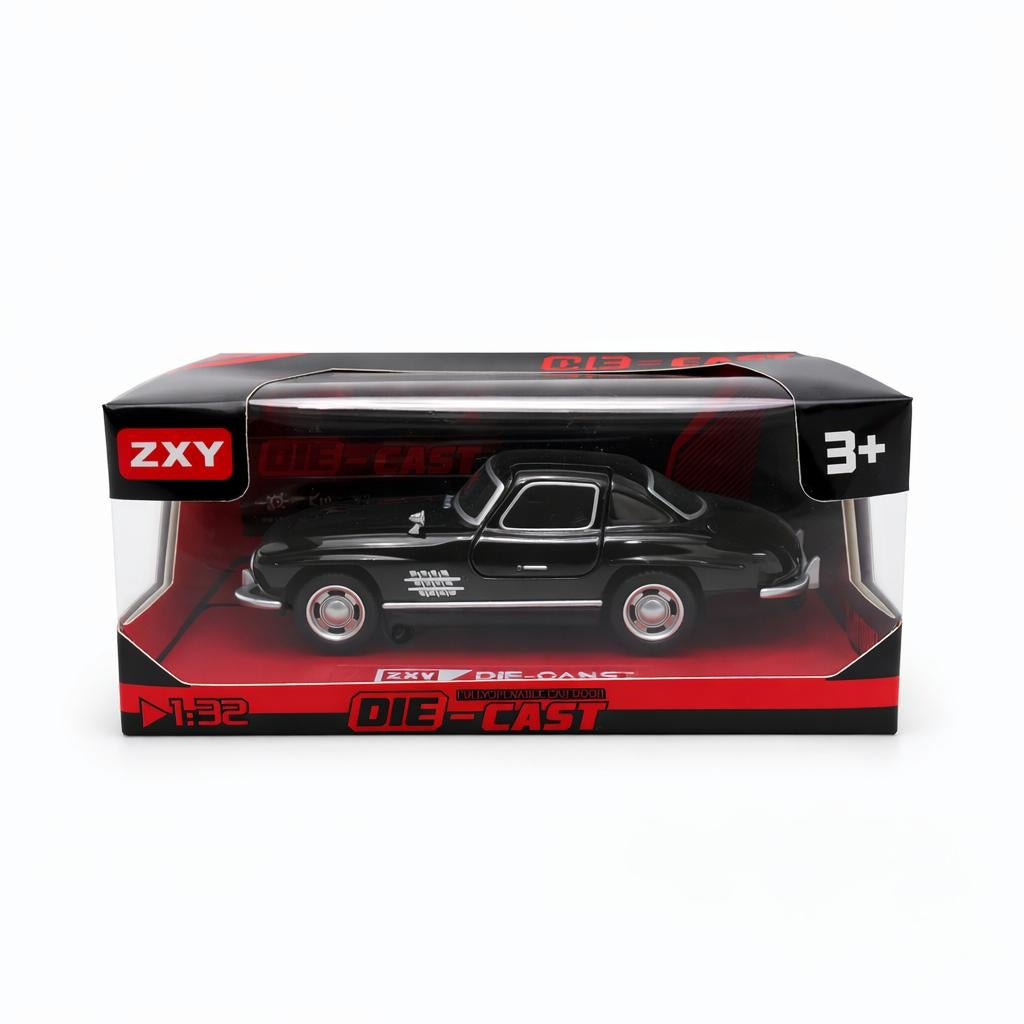 Masinuta Clasica Die-Cast Metal 1:32 Negru Cu Sunete Lumini Usi Deschise 18.5cm