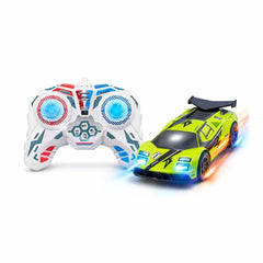 Masinuta cu telecomanda sport verde cu lumini control 2.4GHz scara 1:64