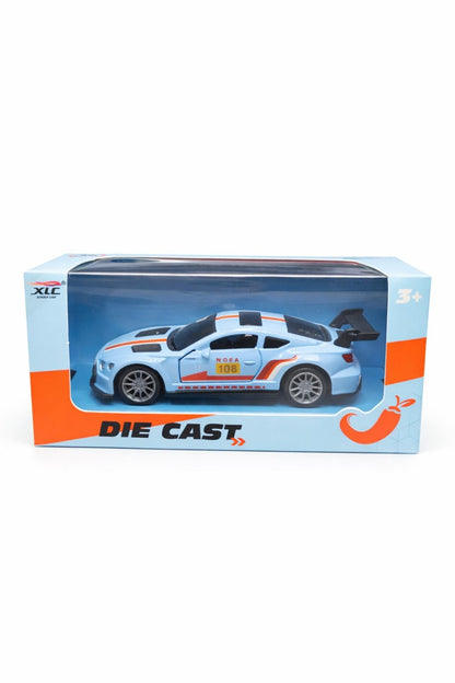 Mașinuță de metal albastră cu uși care se deschid, model 1210-14F, 14 cm