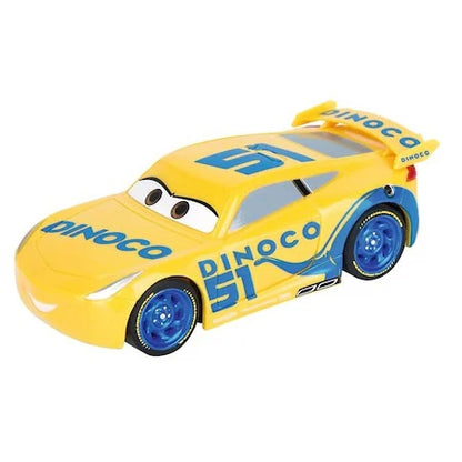 Masinuta galbena jucarie cu design sport si roti rosii , Cartoon Car pentru copii