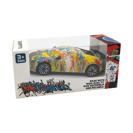 Masinuta Graffiti , 18x8 cm, pe baterii, lumini, sunete si miscare
